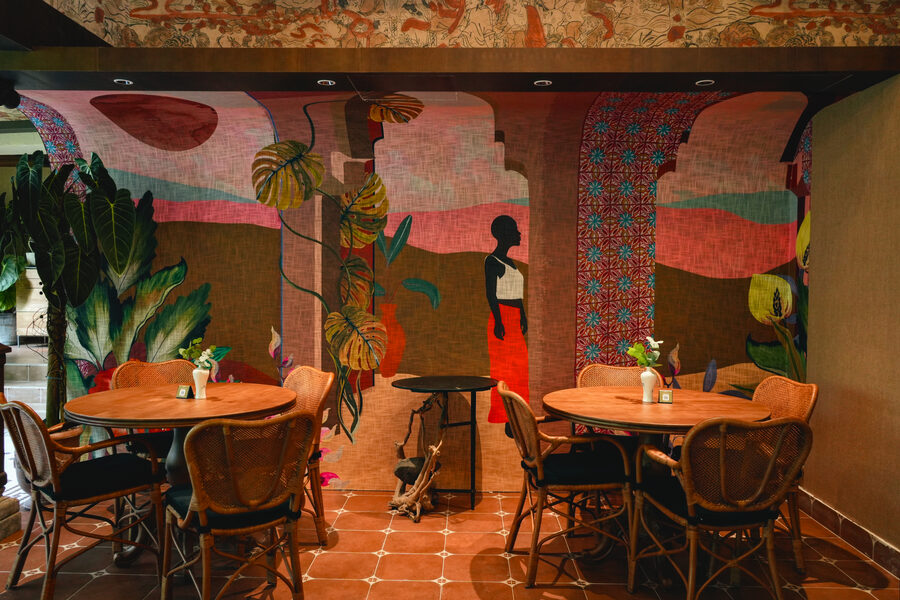 Mural wall seating