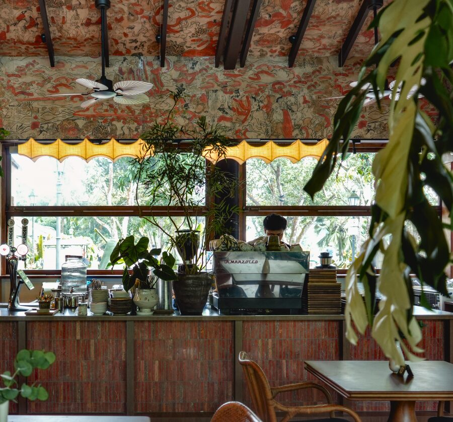 The bar counter