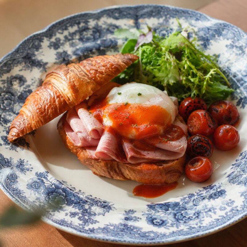 Croissant Eggs Benedict