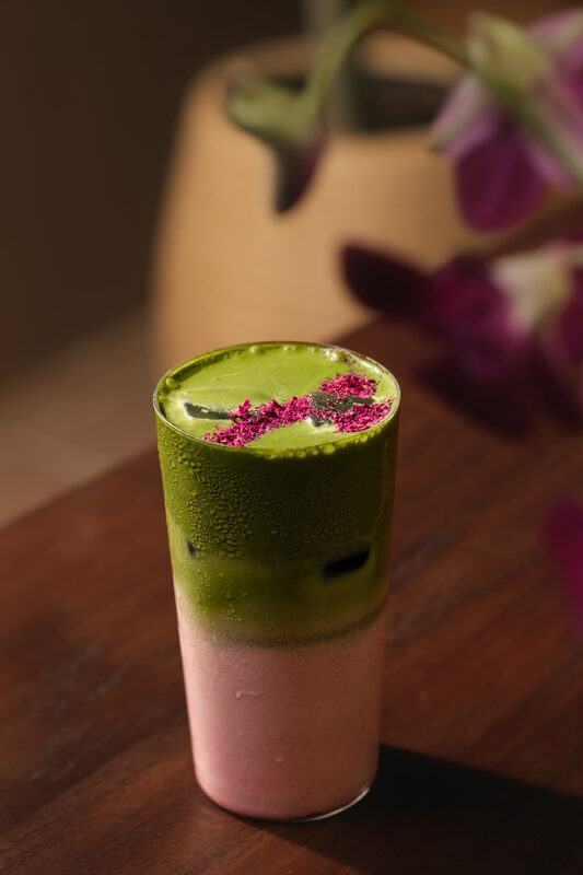 Rose Matcha Latte