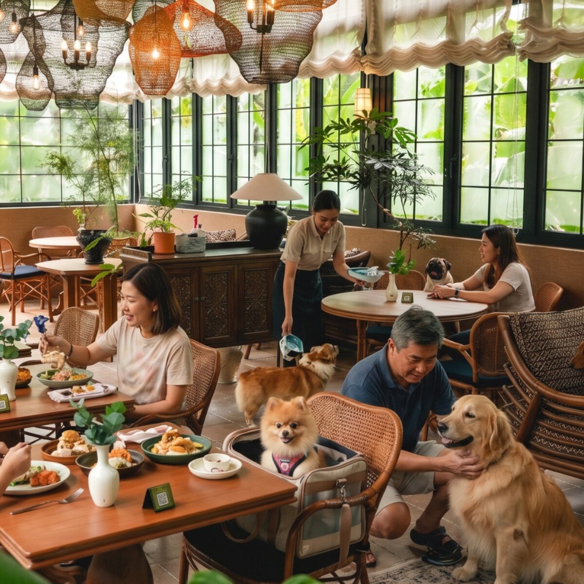 Pets dining at Tembusu